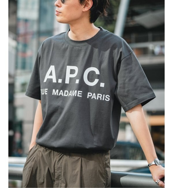 全国無料安い】 A.P.C.アーペーセー EDIFICE別注オーバーサイズロゴ