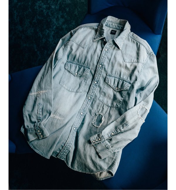 コットンデニム フラップポケットシャツ WBCD3771|TOMORROWLAND