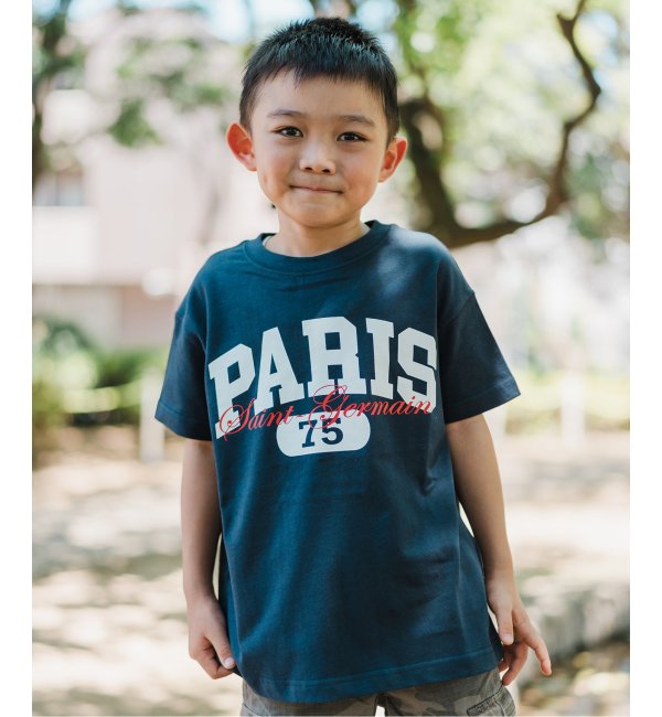 【Paris Saint-Germain】バーシティロゴプリント Tシャツ　※キッズサイズ