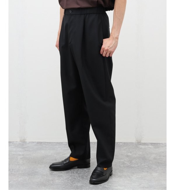 【ATON / エイトン】WOOL TROPICAL TAPERED EASY PANTS