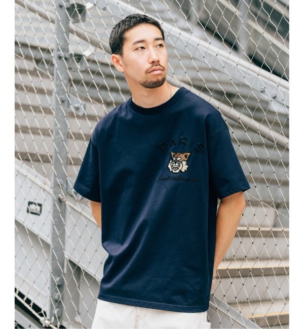 Paris Saint-Germain】カレッジロゴ刺しゅう Tシャツ|EDIFICE