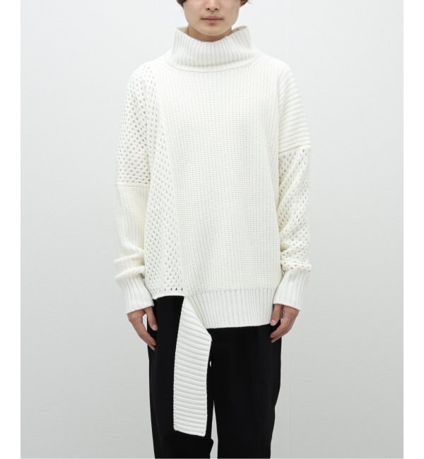 【SULVAM / サルバム】MESH ASYMMETRY KNIT