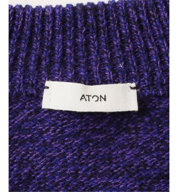 ATON / エイトン】別注 WOOL MOULINE MOCKNECK SWEATER|EDIFICE