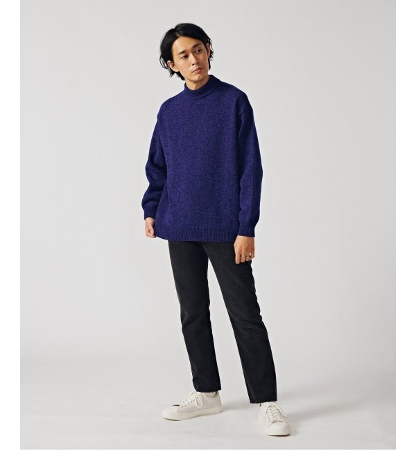 ATON / エイトン】別注 WOOL MOULINE MOCKNECK SWEATER|EDIFICE