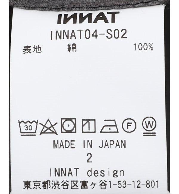 【INNAT / インアット】 SLEEPING SHIRT