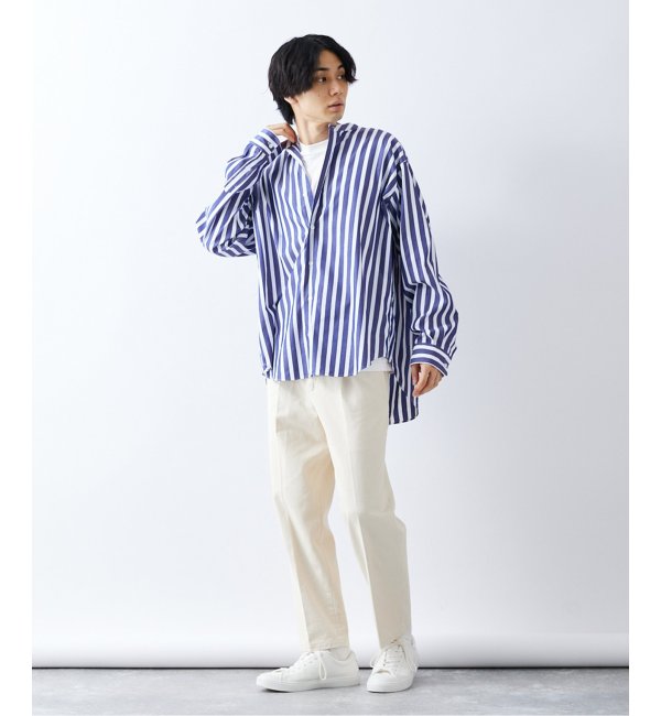 LE JAPON】ノーカラーシャツ|EDIFICE(エディフィス)の通販｜アイルミネ