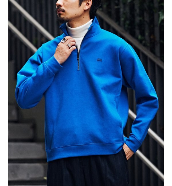 【LACOSTE for EDIFICE/417】別注 ハーフジップ スウェット