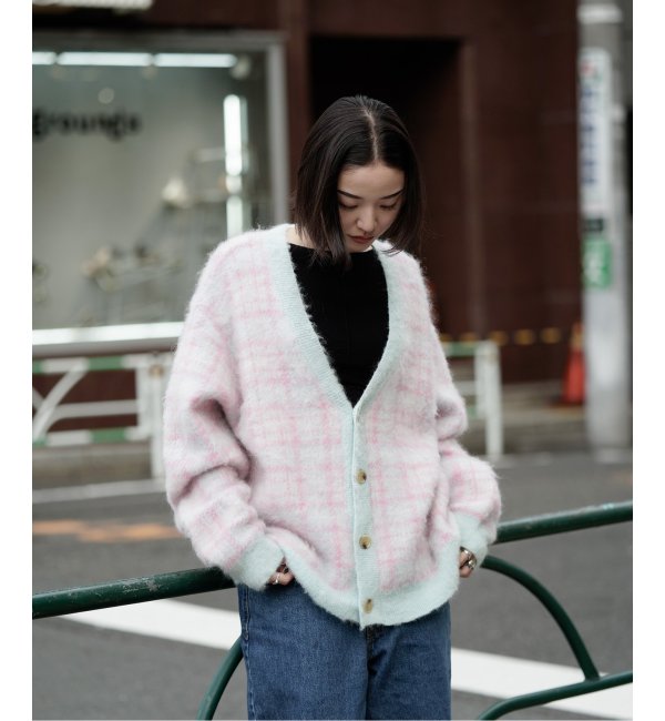 JIEDA / ジエダ】MOHAIR CHECKED CARDIGAN|EDIFICE(エディフィス)の