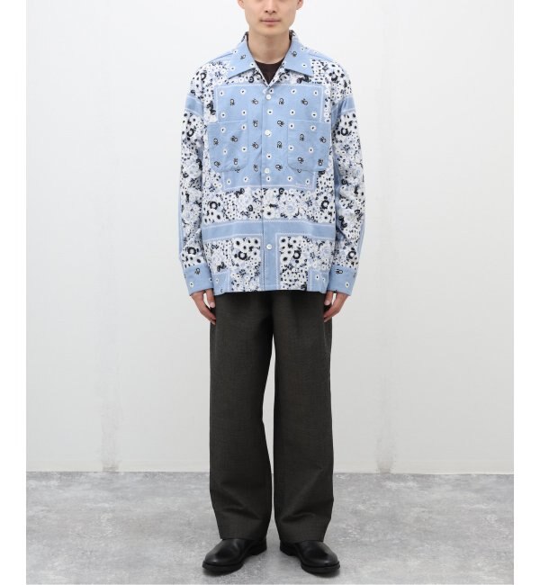 【NOMA t.d. / ノーマ ティーディー】Flannel Open Collar Shirt-DYG