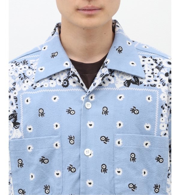 NOMA t.d. / ノーマ ティーディー】Flannel Open Collar Shirt-DYG
