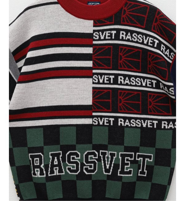 RASSVET / ラスベート】MULTI PANEL CREWNECK JUMPER|EDIFICE