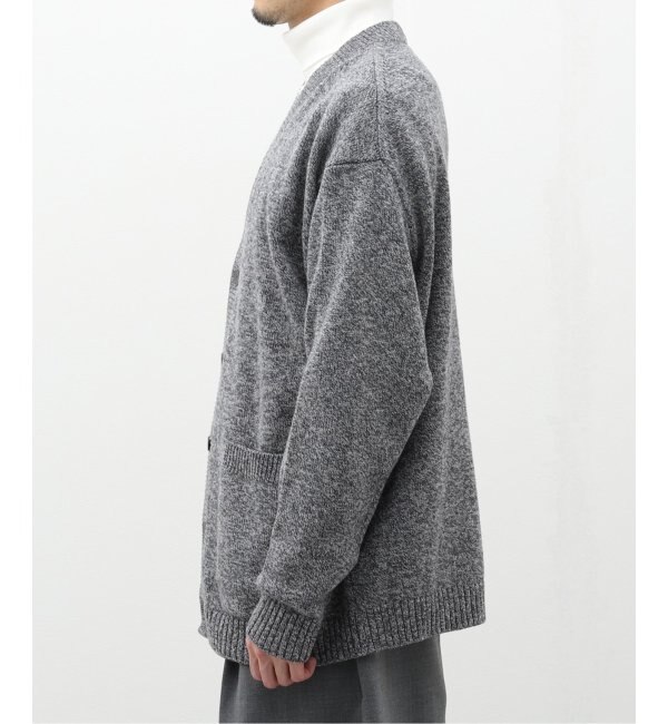 ATON / エイトン】WOOL MOULINE OVERSIZED CARDIGAN|EDIFICE