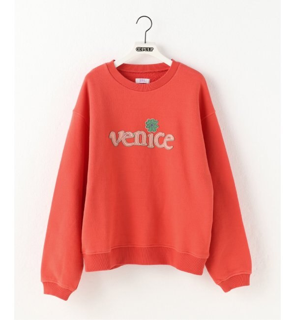 ERL / イーアールエル】MEN RED VENICE CREWNECK KNIT|EDIFICE