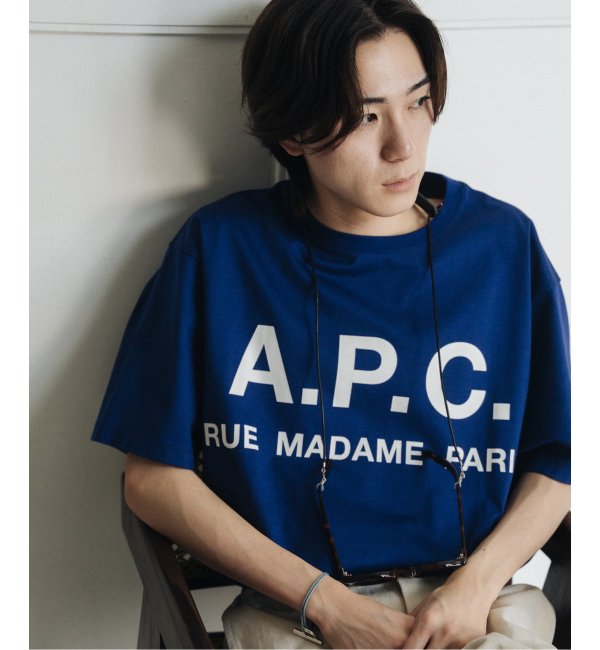 【A.P.C. / アーペーセー】別注 オーバーサイズ ロゴプリント Tシャツ