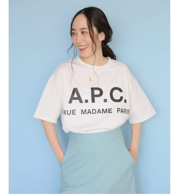 アーペーセー Ａ．Ｐ．Ｃ 別注 オーバーサイズ ロゴプリント Tシャツ