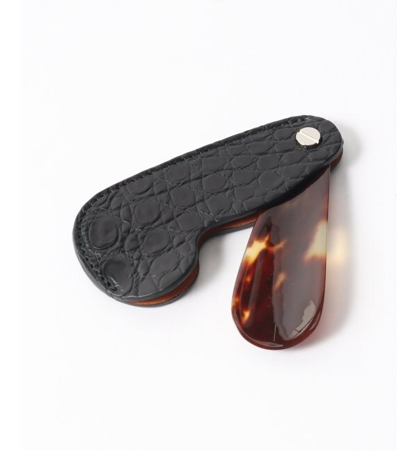 ファッションメンズなら|【エディフィス/EDIFICE】 THE SOLE (ザ ソール) ベッコウ Shoehorn with Croco case TSKBCR-BK