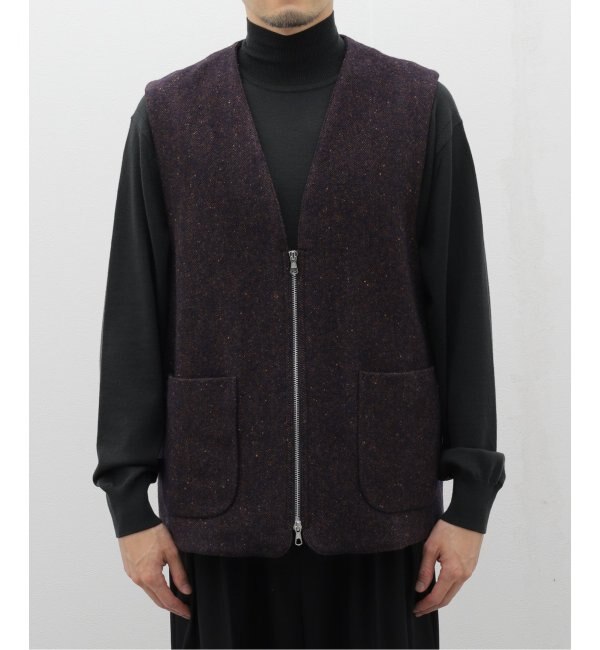 LA BOUCLE (ラブークル) HERRINGBONE ZIP ジレ|EDIFICE(エディフィス)の通販｜アイルミネ