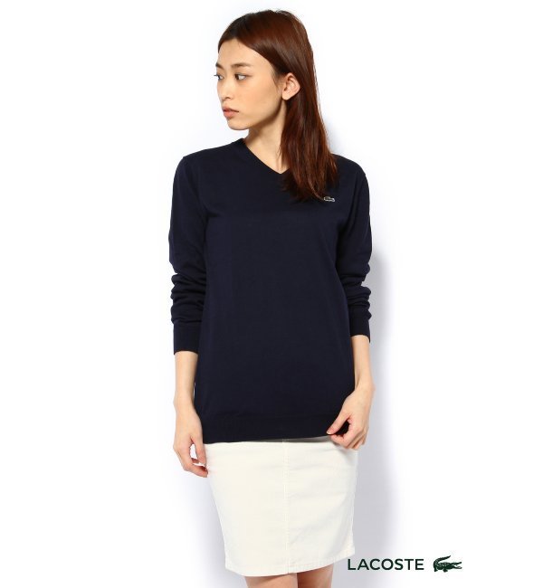 【LACOSTE/ラコステ】コットンVプルオーバー