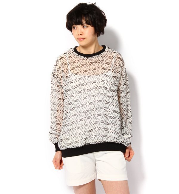 【OKIRAKU/オキラク】 プリントブラウス