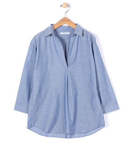 TEN*COシャンブレー スキッパーシャツ#