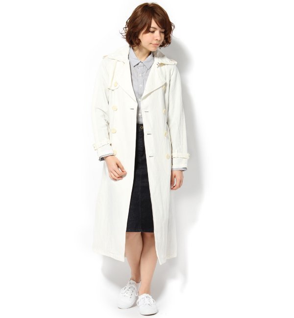 C/LI TWILL ロングトレンチコート