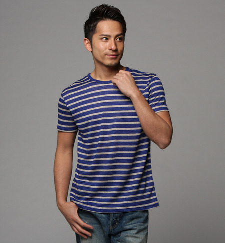 プリミエルリネンボーダーTシャツ