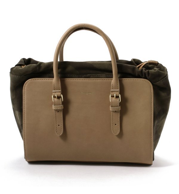 【VIA REPUBBLICA/ヴィア リパブリカ】 カーフレザー カモフラボストンバッグ