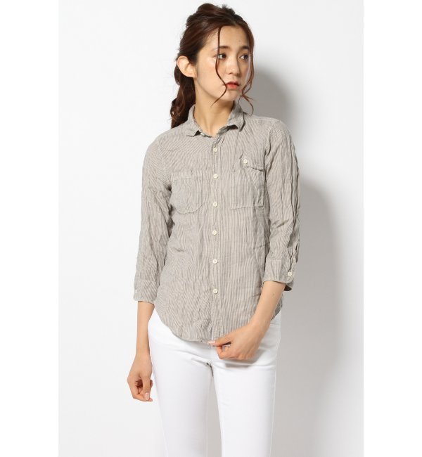 LINEN オーバーダイ ワークシャツ