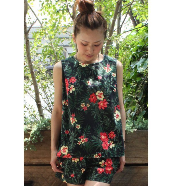 ALOHA PRINT ブラウス