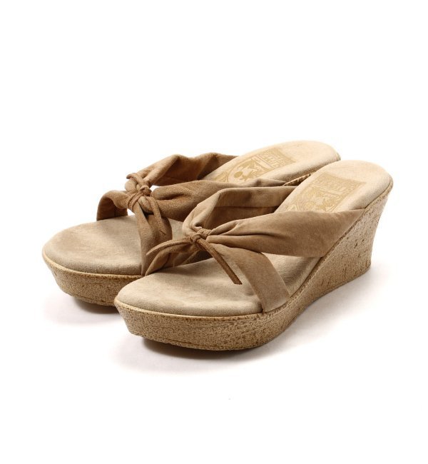 【ISLAND SLIPPER】ベッチュウ スエードヒール クロスサンダル