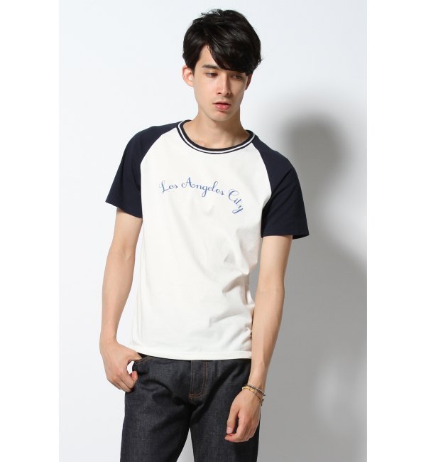 ラグランプリントTシャツ