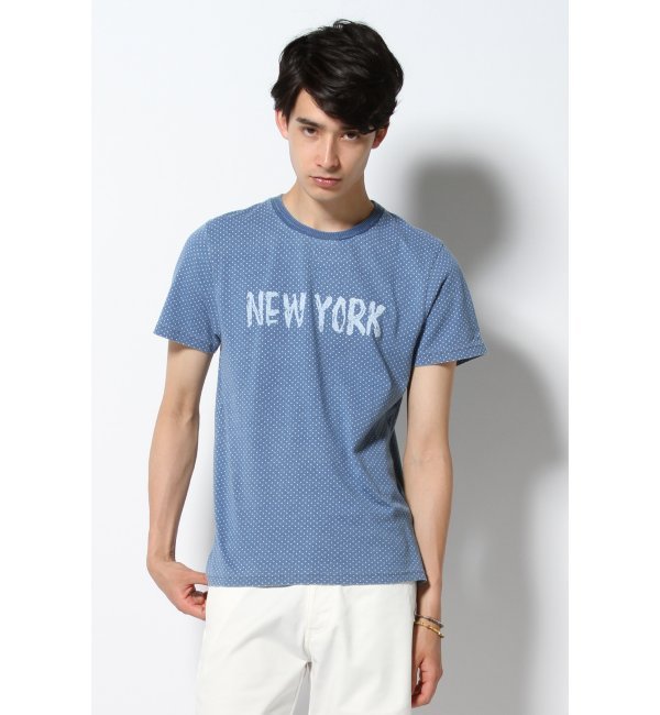 インディゴプリントTシャツ