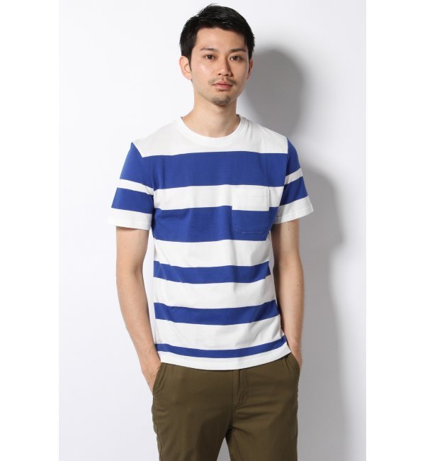 ランダムボーダークルーネックTシャツ