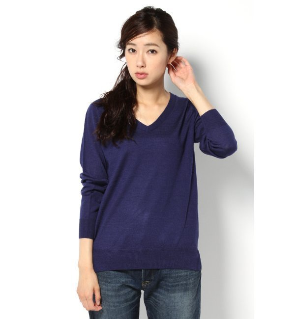WASHABLE Vネックプルオーバー