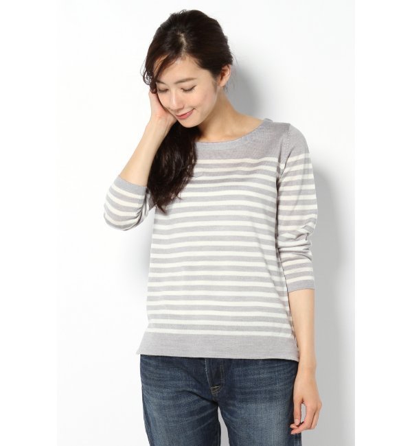 WASHABLE ボートネックプルオーバー