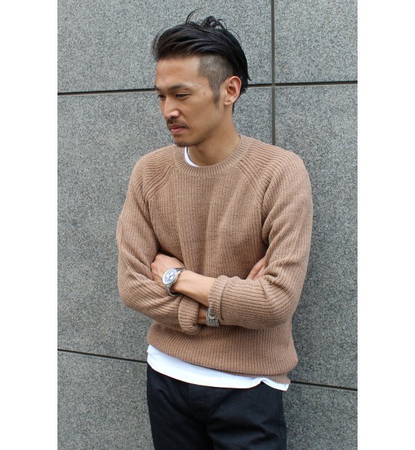 7GG A/W 畔編みクルーネックニット
