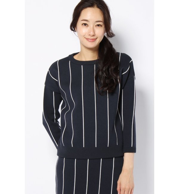 STRIPE WJQ クルーネックプルオーバー