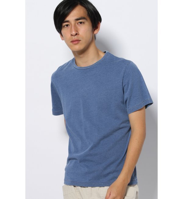 インディゴクルーネックTシャツ