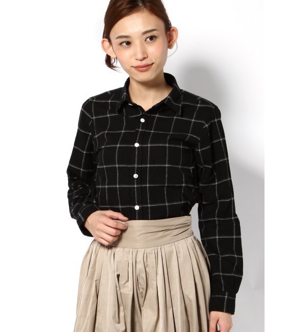 RE-MONOTONE BLACK BRUSH レギュラーシャツ