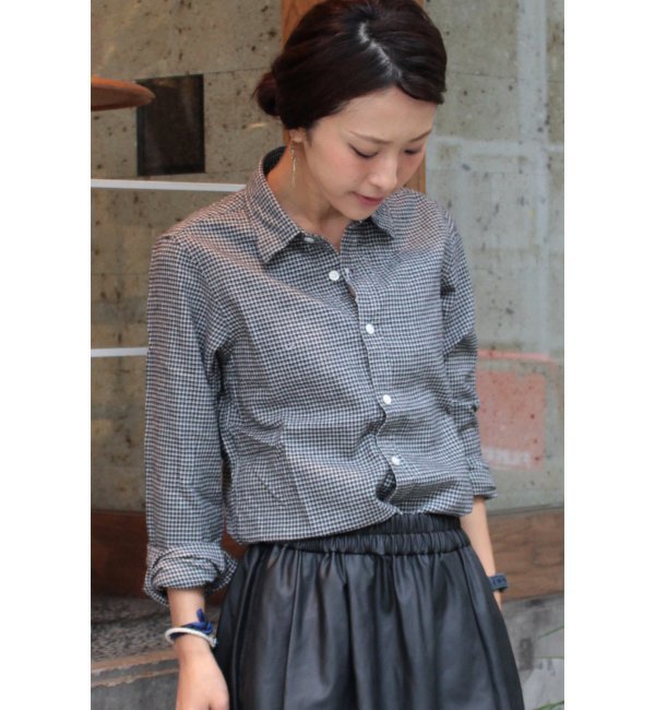 RE-MONOTONE WHITE BRUSH レギュラーシャツ