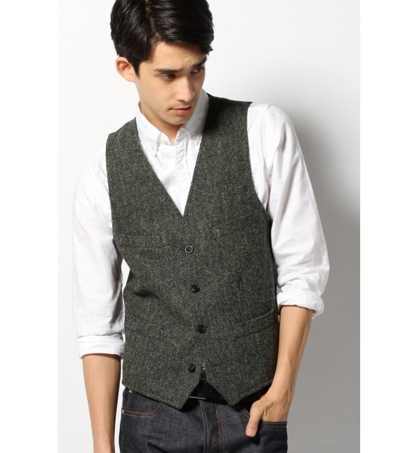 HARRIS H/B VEST/ハリスツイード ヘリンボーンベスト