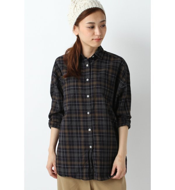 DONATI INDIGO CHECK 2WAY シャツ