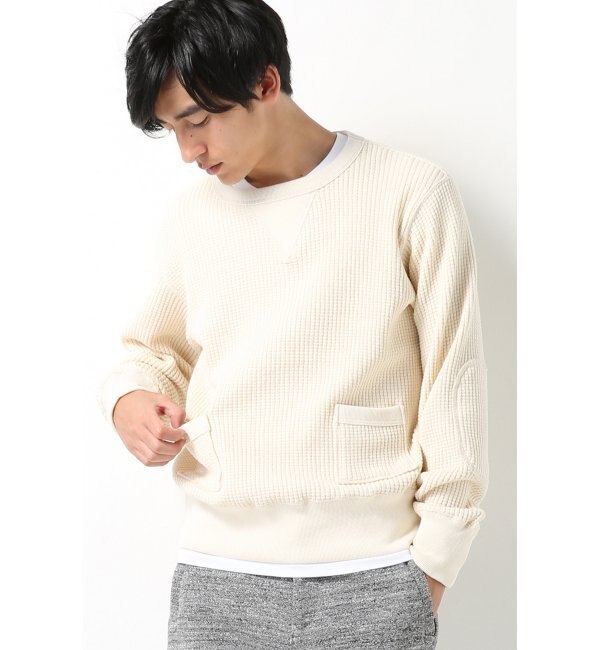 JACKMAN JS SMU BIG WAFFLE Crewneck/W-Poc/ジャックマン別注