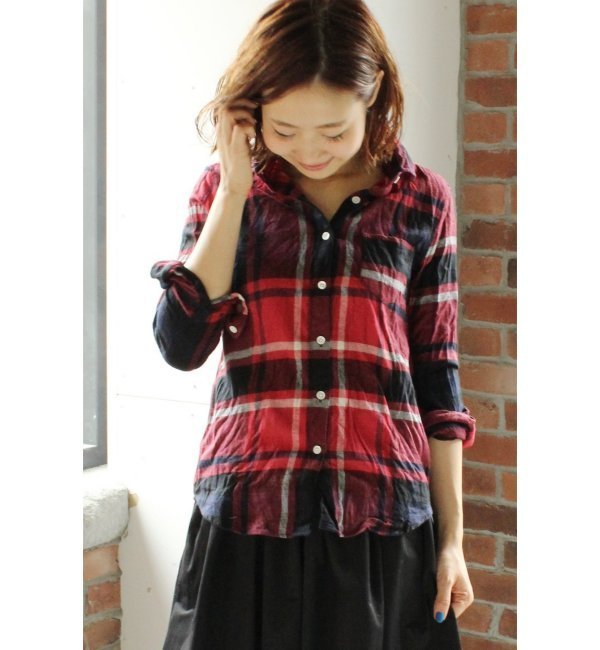 ネルチェックシャツ