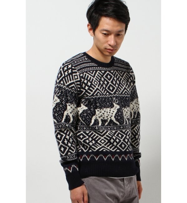 SNOW FALKE SHETLAND KNIT/スノーフレークシェットランドニット