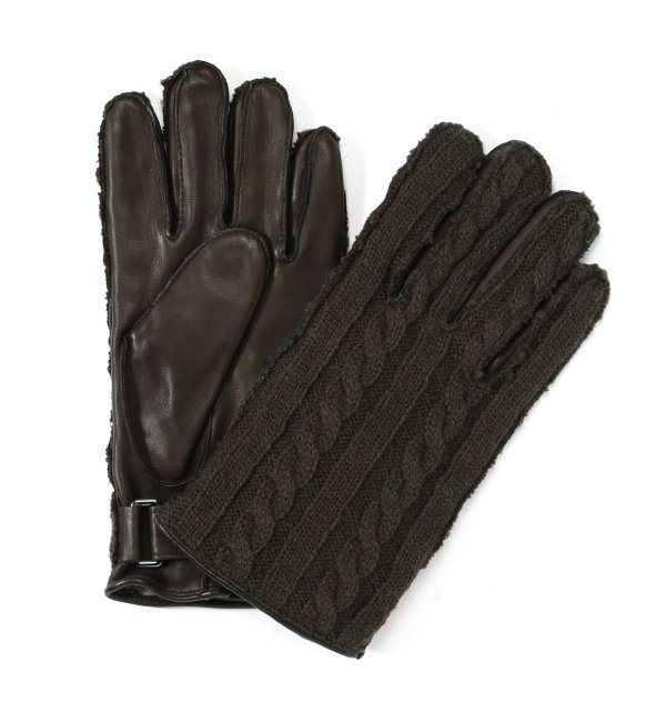 【ジャーナルスタンダード/JOURNAL STANDARD】 GLOVES / グローブス: ニット*レザーグローブ [送料無料]