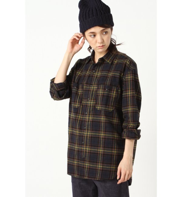 ネルチェックワークビッグシャツ