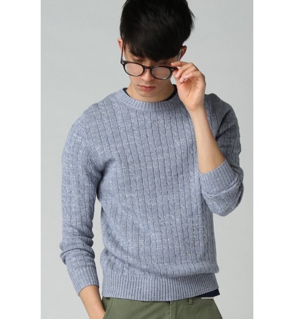 【ジャーナルスタンダード/JOURNAL STANDARD】 スラブコットンケーブルTOPクルーネックニット [送料無料]