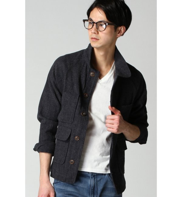 APOLIS / アポリス: Indigo Stripe Chore JKT