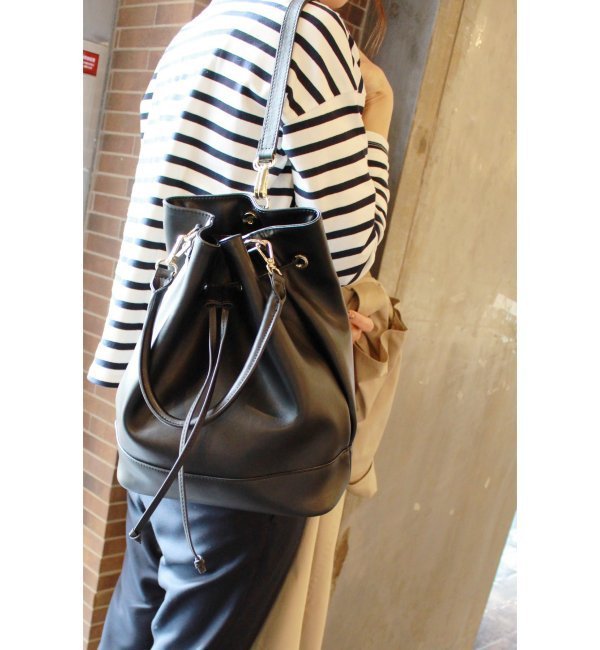 【予約】レザー巾着2WAYリュック